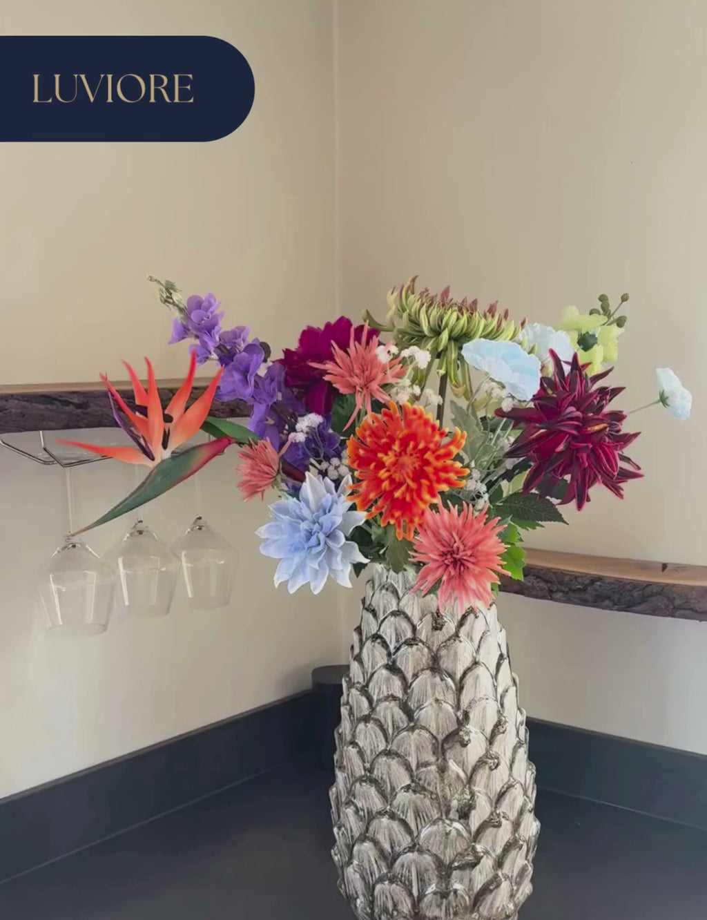 Eyecatcher kunstbloemen boeket Imperia van luviore real touch